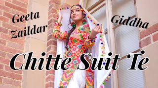 Chitte Suit Te Daag Pe Gaye Lyrics in HIndi - Geeta Zaildar